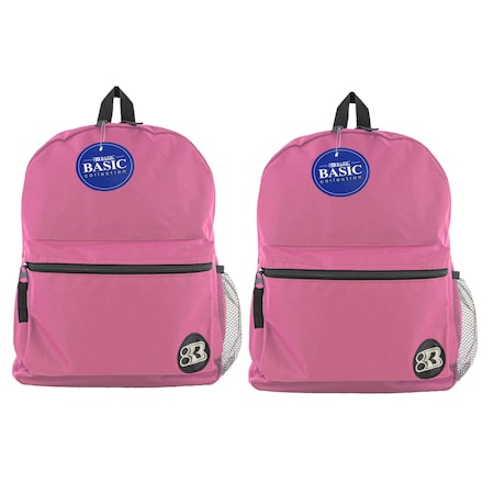 Bazic Basic Backpack 16in Fuchsia, PK2 1036